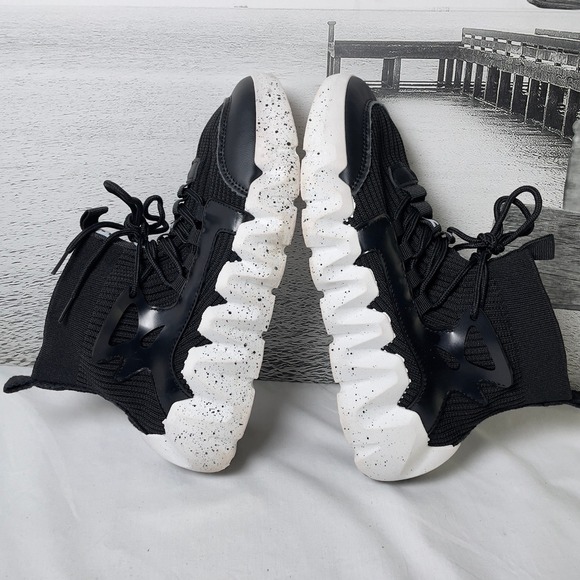 PONY PP1 Moon Men's Black High Top Athletic Shoes Chunky Sole Sock Sneakers Sz 8 - Picture 3 of 12